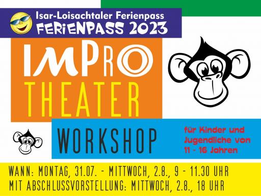 JETZT ANMELDEN: Impro-Theater – Workshop "Termin: 31.07. - 2.8., 9 - 11:30 Uhr"