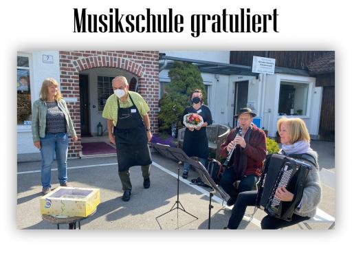 Musikschule gratuliert Musikhaus Dörfler